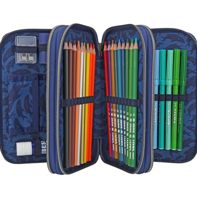 DEPESCHE Escolar|Dino World Estuche Triple Luz LED