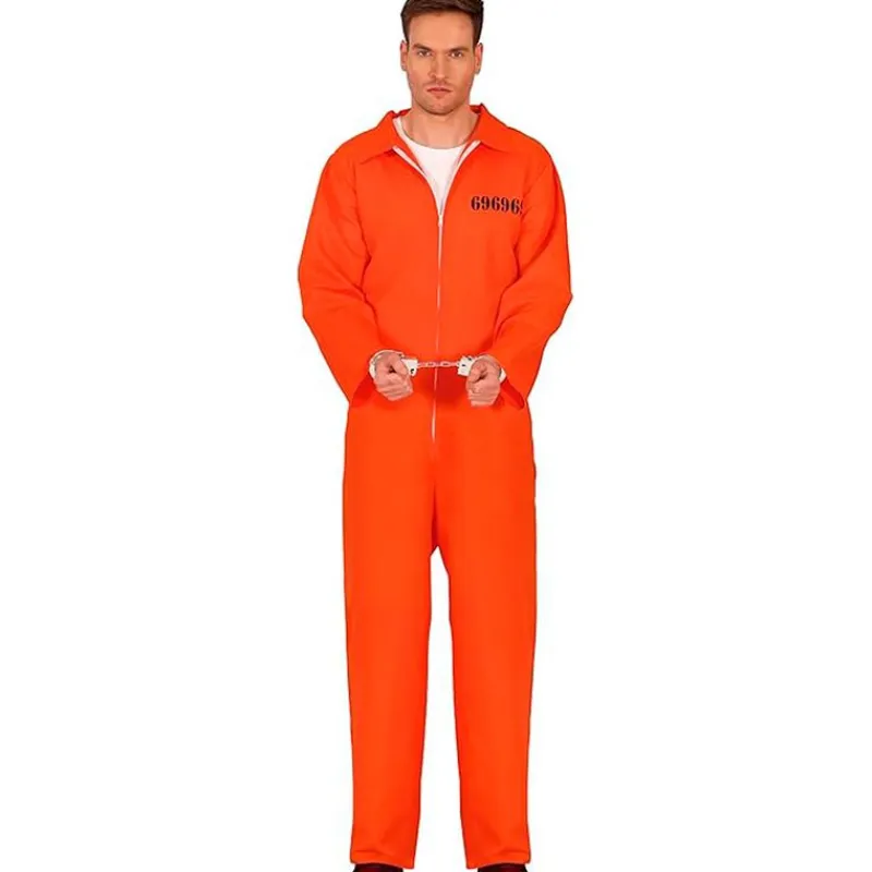 FIESTAS GUIRCA Disfraz de Convicto Naranja- Halloween