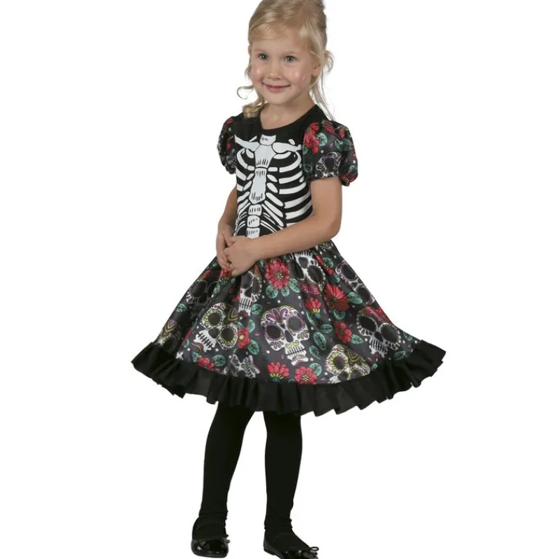 DRIM DISCOUNT Disfraz Esqueleto Niña Infantil- Disfraces Y Complementos|Disfraces Y Complementos
