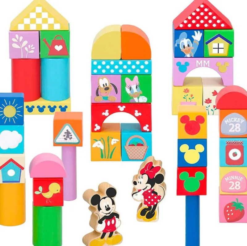 COLOMA Y PASTOR Disney Bote 40 Piezas Madera- Juegos De Madera