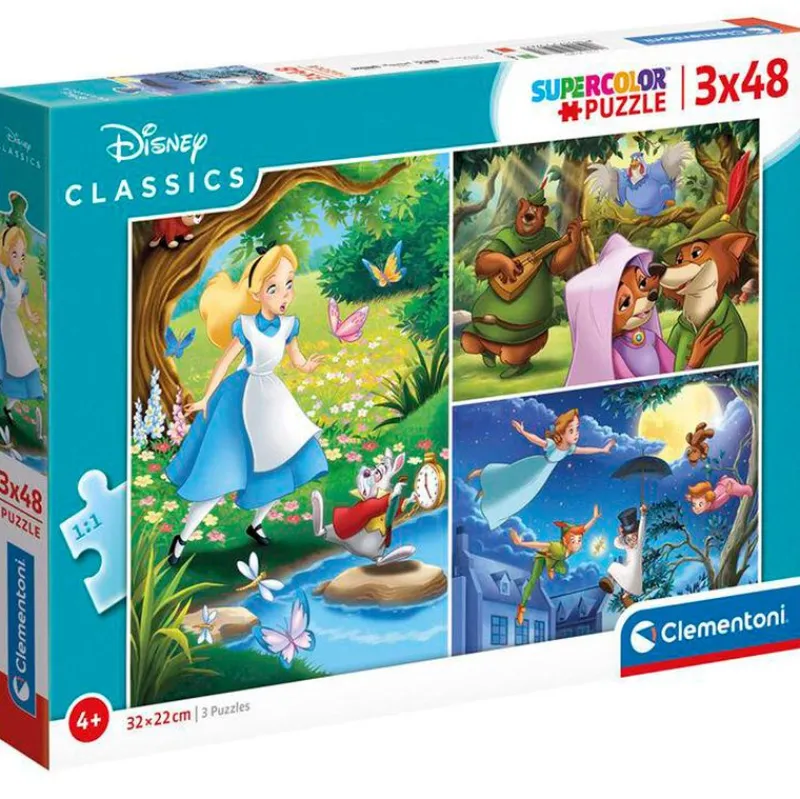 CLEMENTONI Disney Puzzle 3x48 Piezas- Puzzles Y Construcciones