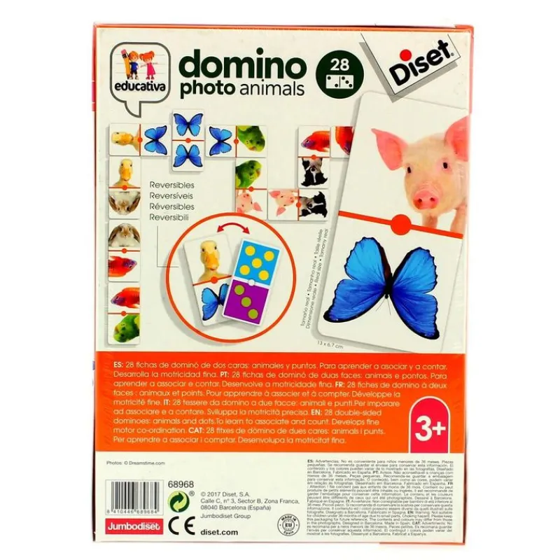 DISET Juegos Y Juguetes Educativos|Dominó Photo Animales