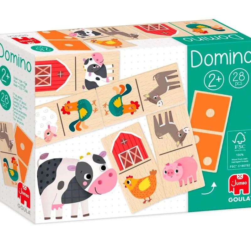 GOULA Dominó Reversible Granja- Juegos Y Juguetes Educativos|Primera Infancia Y Preescolar