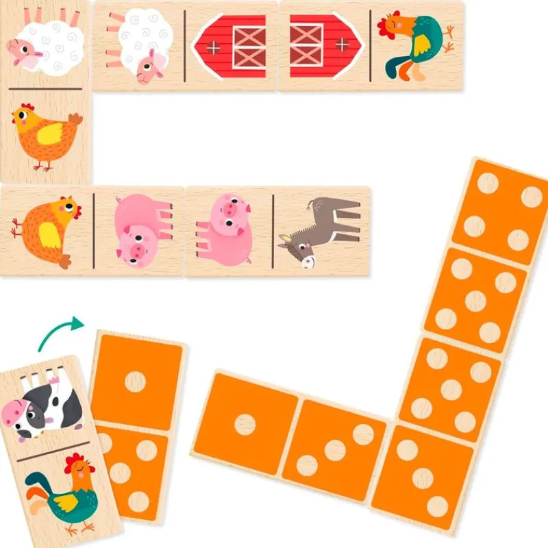 GOULA Dominó Reversible Granja- Juegos Y Juguetes Educativos|Primera Infancia Y Preescolar