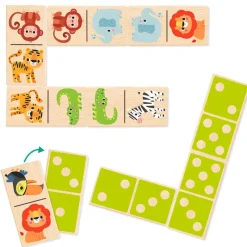 GOULA Dominó Selva Reversible Madera- Juegos Y Juguetes Educativos|Primera Infancia Y Preescolar