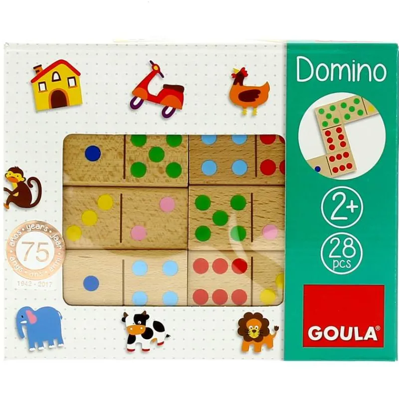 GOULA Dominó Topycolor de Madera- Juegos De Madera|Juegos De Mesa
