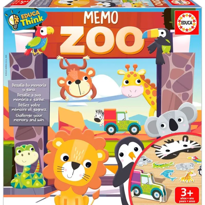 EDUCA Think Memo Zoo- Juegos Y Juguetes Educativos
