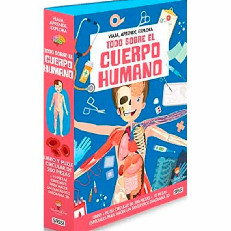SELECCION DRIM El Cuerpo Humano Puzzle + Libro- Juegos Y Juguetes Educativos