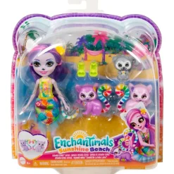 MATTEL Enchantimals Sunshine Beach Lorinda Lemur- Muñecas