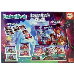 EDUCA Enchantimals Superpack 4 en 1- Juegos Y Juguetes Educativos