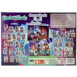 EDUCA Enchantimals Superpack 4 en 1- Juegos Y Juguetes Educativos