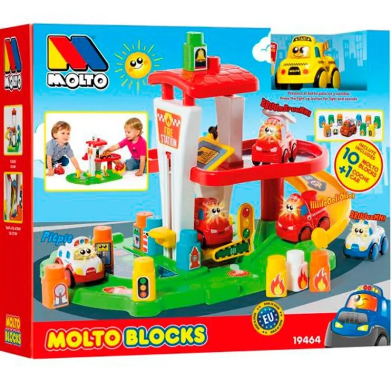 MOLTO Estación de Bomberos con Coche- Primera Infancia Y Preescolar