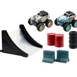 SELECCION DRIM Exost Pack Coches Retrofricción con Rampa Surtido- Vehículos, Trenes Y Parkings