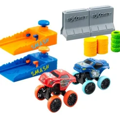 BIZAK Exost Smash & Go Pack Doble- Vehículos, Trenes Y Parkings