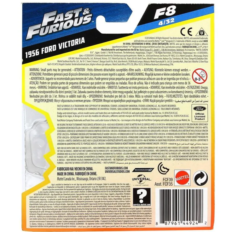 MATTEL Fast & Furious Vehículo Ford Victoria 1956- Vehículos, Trenes Y Parkings