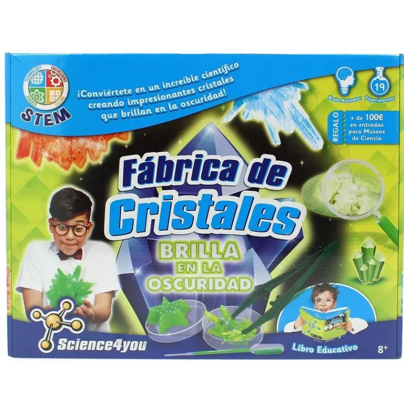 SCIENCE 4 YOU Fábrica de Cristales Fluorescente- Juegos Y Juguetes Educativos