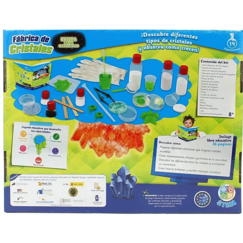 SCIENCE 4 YOU Fábrica de Cristales Fluorescente- Juegos Y Juguetes Educativos