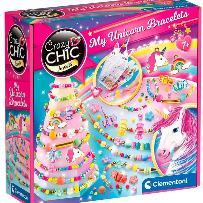 CLEMENTONI Fábrica de Pulseras Unicornio- Manualidades