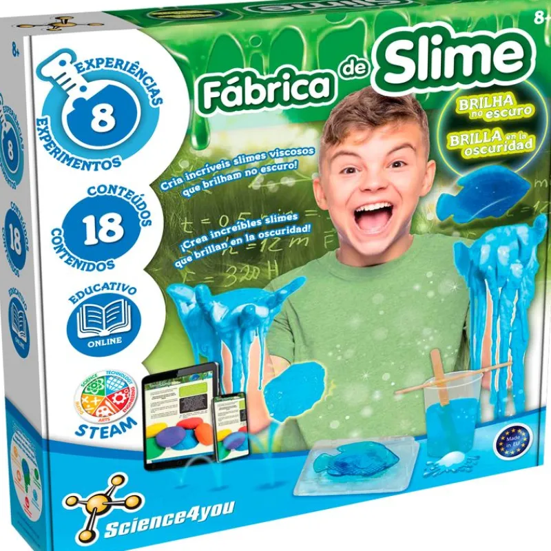 SCIENCE 4 YOU Fábrica Slime Brilla en la Oscuridad- Manualidades