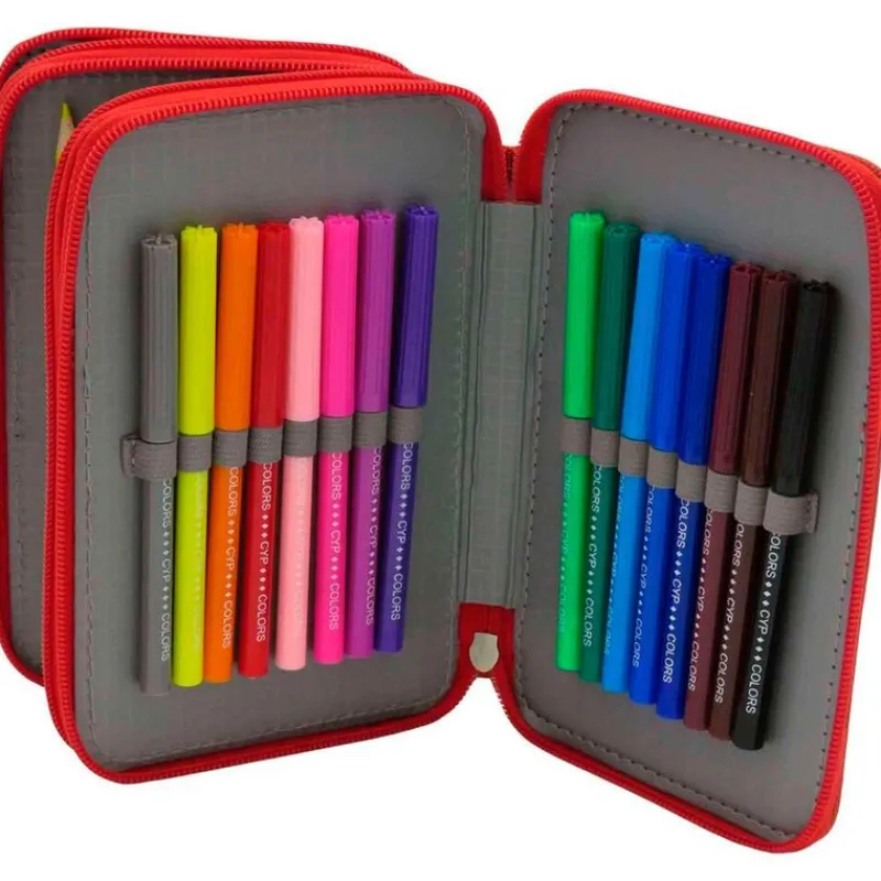 CYP F.C. Barcelona Estuche Escolar Triple- Escolar