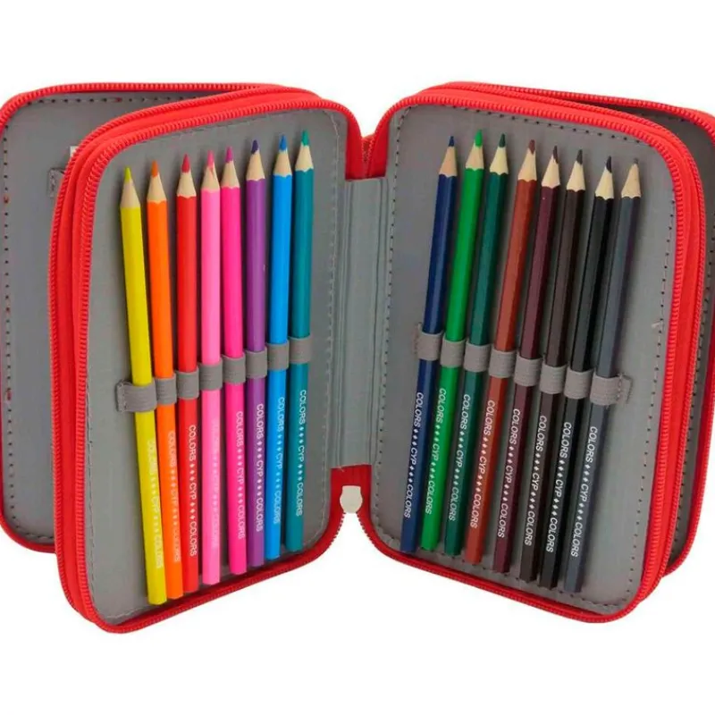 CYP F.C. Barcelona Estuche Escolar Triple- Escolar