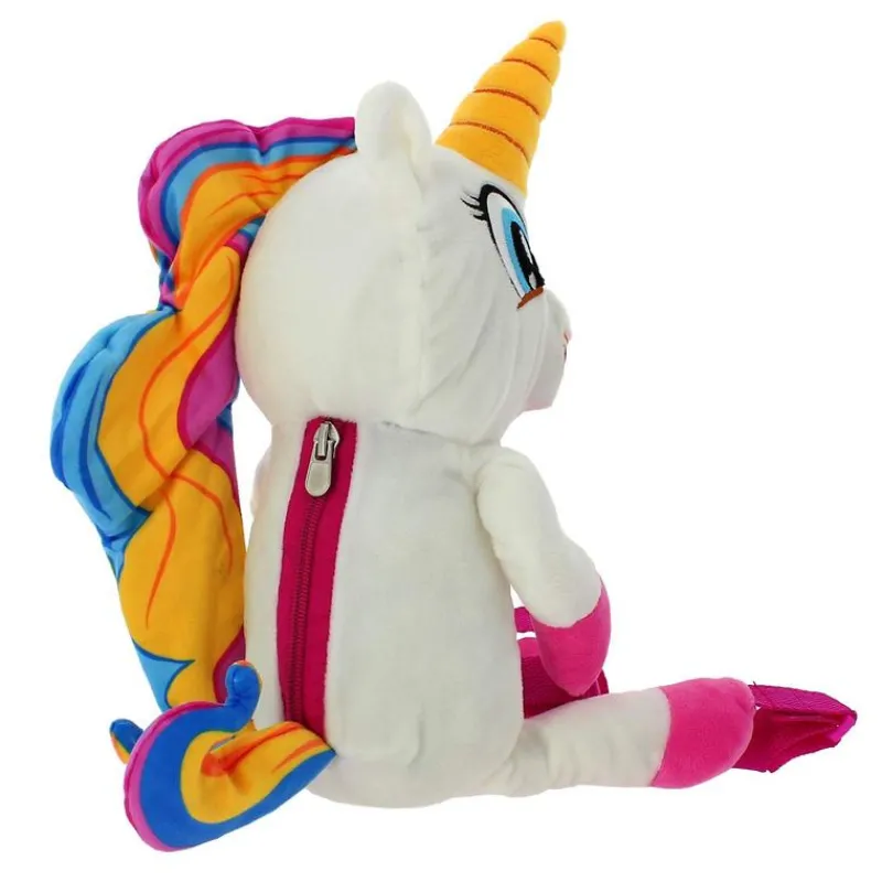 SELECCION DRIM Escolar|Fingerlings Mochila Unicornio de Peluche