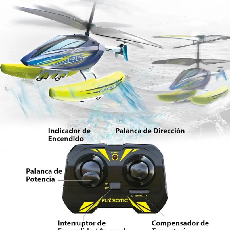 BIZAK Flybotic Aqua Blaze Helicóptero R/C- Helicópteros Y Aviones