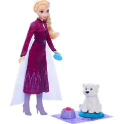 MATTEL Frozen Animales de Arendelle Elsa con Osito- Muñecas