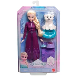 MATTEL Frozen Animales de Arendelle Elsa con Osito- Muñecas