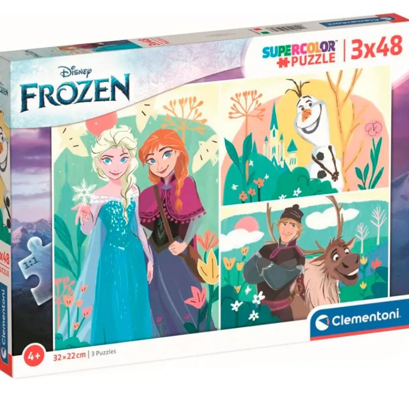 CLEMENTONI Frozen Puzzle 3x48 Piezas- Puzzles Y Construcciones