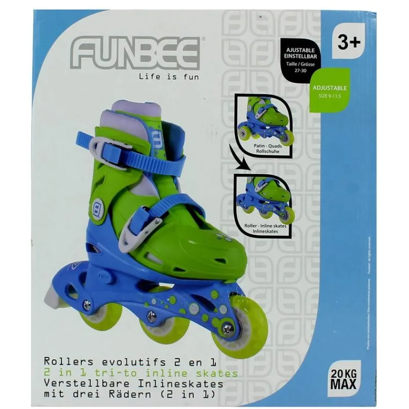 D'ARPÈJE Funbee Tri Skates Patines 2 en 1 27/30- Bicicletas, Correpasillos Y Triciclos