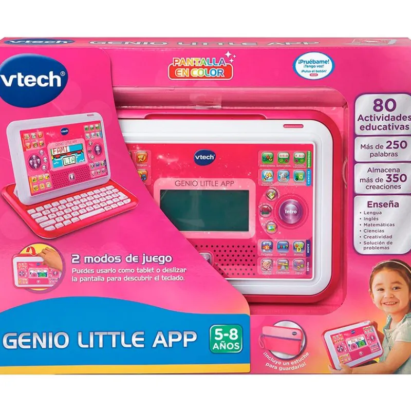 VTECH Genio Little App Rosa Tablet- Electrónicos