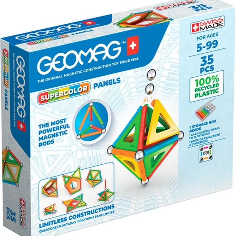 SELECCION DRIM Geomag Green Super Colors 35 Piezas- Puzzles Y Construcciones