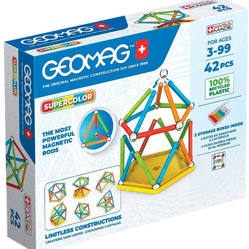 SELECCION DRIM Geomag Super Color 42 Piezas- Puzzles Y Construcciones