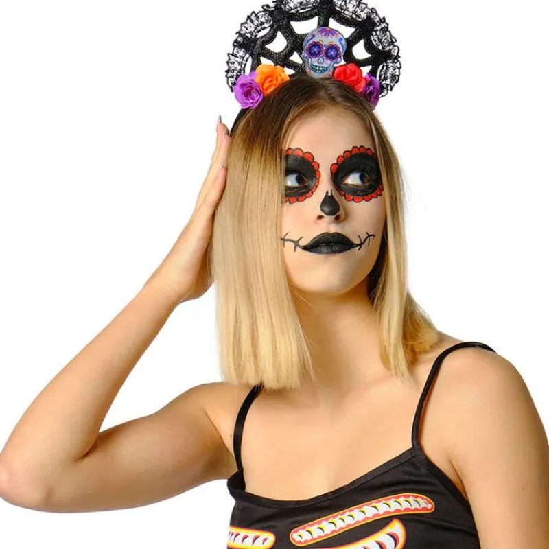 RUBIE'S Halloween Diadema Katrina con Flores- Halloween