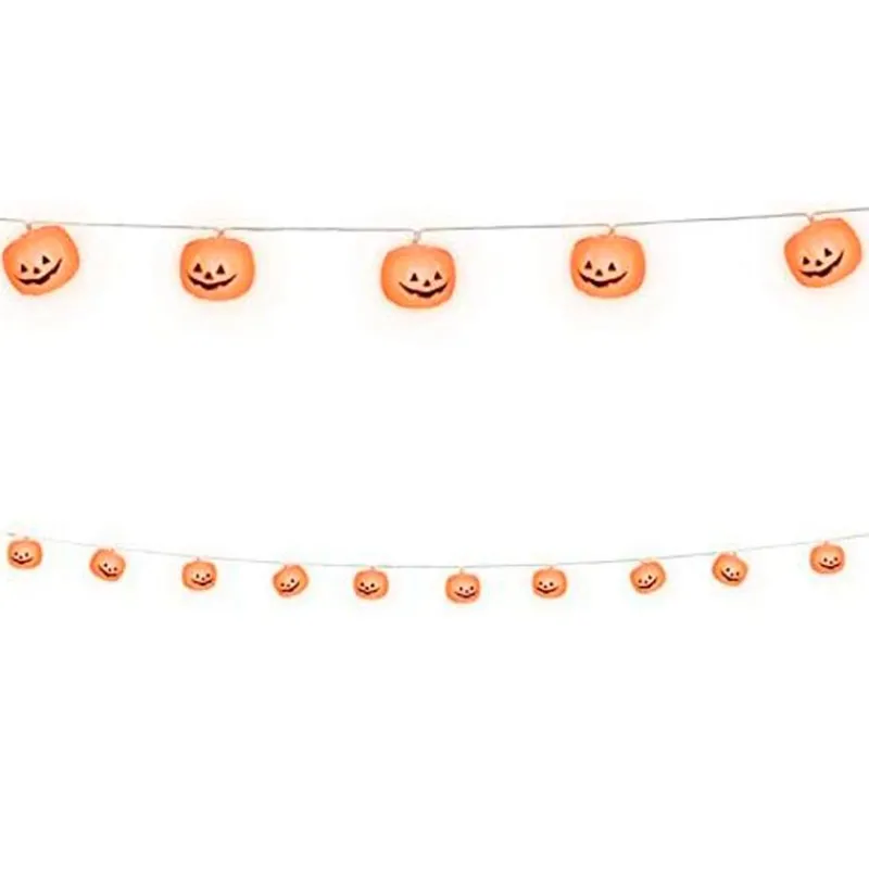 FIESTAS GUIRCA Halloween Guirnalda 12 Calabazas con Luz- Halloween
