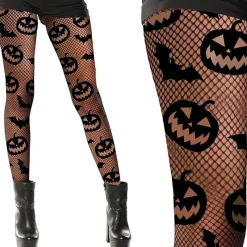 FIESTAS GUIRCA Halloween Medias Rejilla Calabaza- Halloween