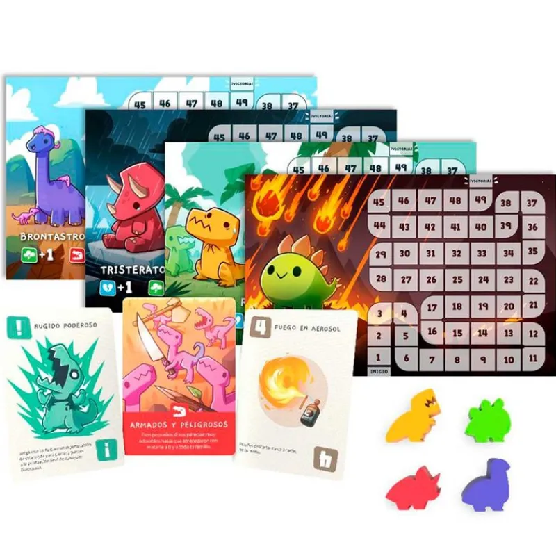 ASMODEE Happy Little Dinosaurs- Juegos De Mesa|Amigos Y Familia
