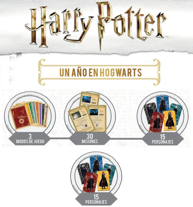 EDUCA Harry Potter Juego un Año en Hogwarts- Juegos De Mesa