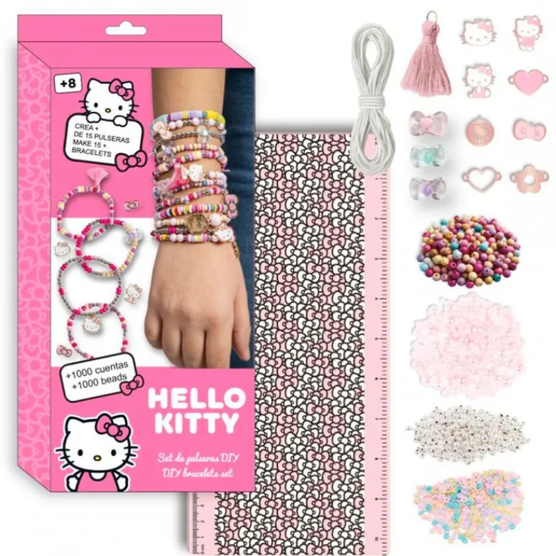 CERDA Manualidades|Hello Kitty Pack Pulseras DIY