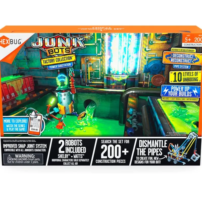 HEXBUG Juegos Y Juguetes Educativos|Junk Bots Pequeña Factoría