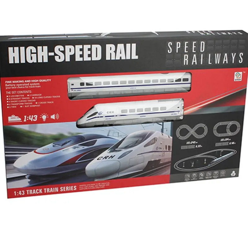 DRIM DISCOUNT Vehículos, Trenes Y Parkings|High-Speed Rail Tren con Vías Luz y Sonido