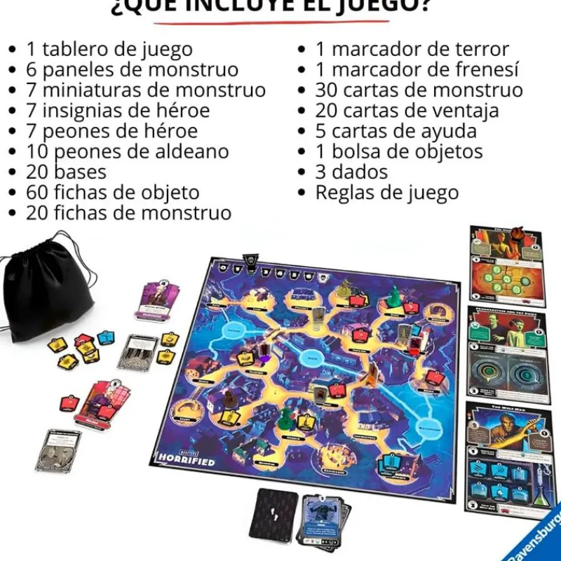 RAVENSBURGER Horrified Universal Monsters Juego Mesa- Juegos Para Expertos|Juegos De Mesa