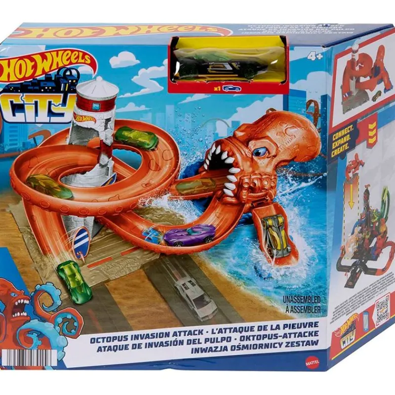 MATTEL Hot Wheels Ataque del Pulpo- Vehículos, Trenes Y Parkings