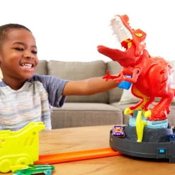 MATTEL Vehículos, Trenes Y Parkings|Hot Wheels City Alboroto del Dinosaurio T-Rex