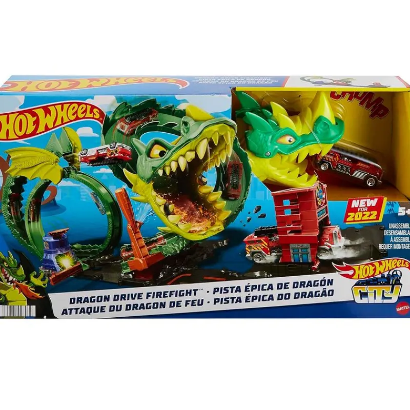 MATTEL Hot Wheels City Pista Épica Dragón- Vehículos, Trenes Y Parkings