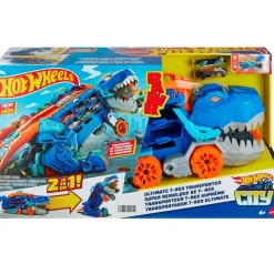 MATTEL Hot Wheels City Súper Remolque T-Rex- Vehículos, Trenes Y Parkings