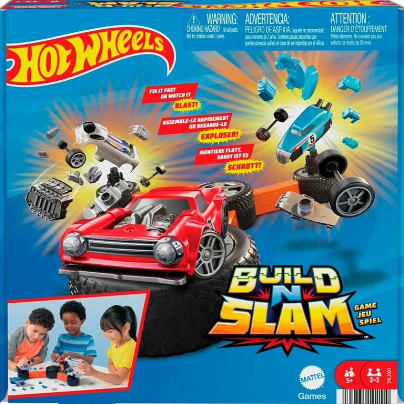 MATTEL Juegos De Mesa|Hot Wheels Hot Wheels Construye y Destruye Juego de Mesa