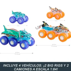 MATTEL Hot Wheels Monster Truck Pack Power Smashers- Vehículos, Trenes Y Parkings