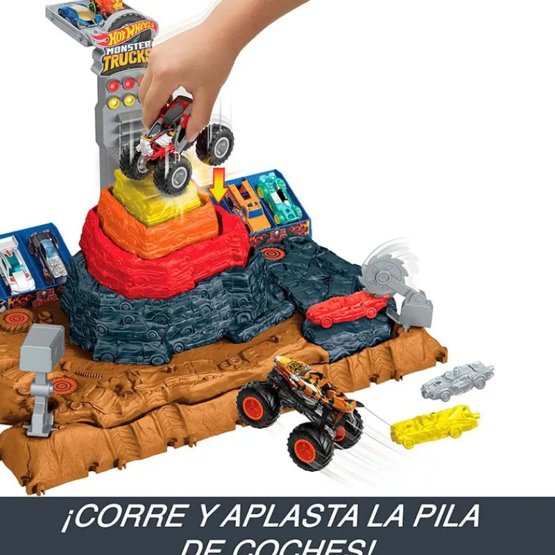MATTEL Hot Wheels Monster Truck Pista Central- Vehículos, Trenes Y Parkings
